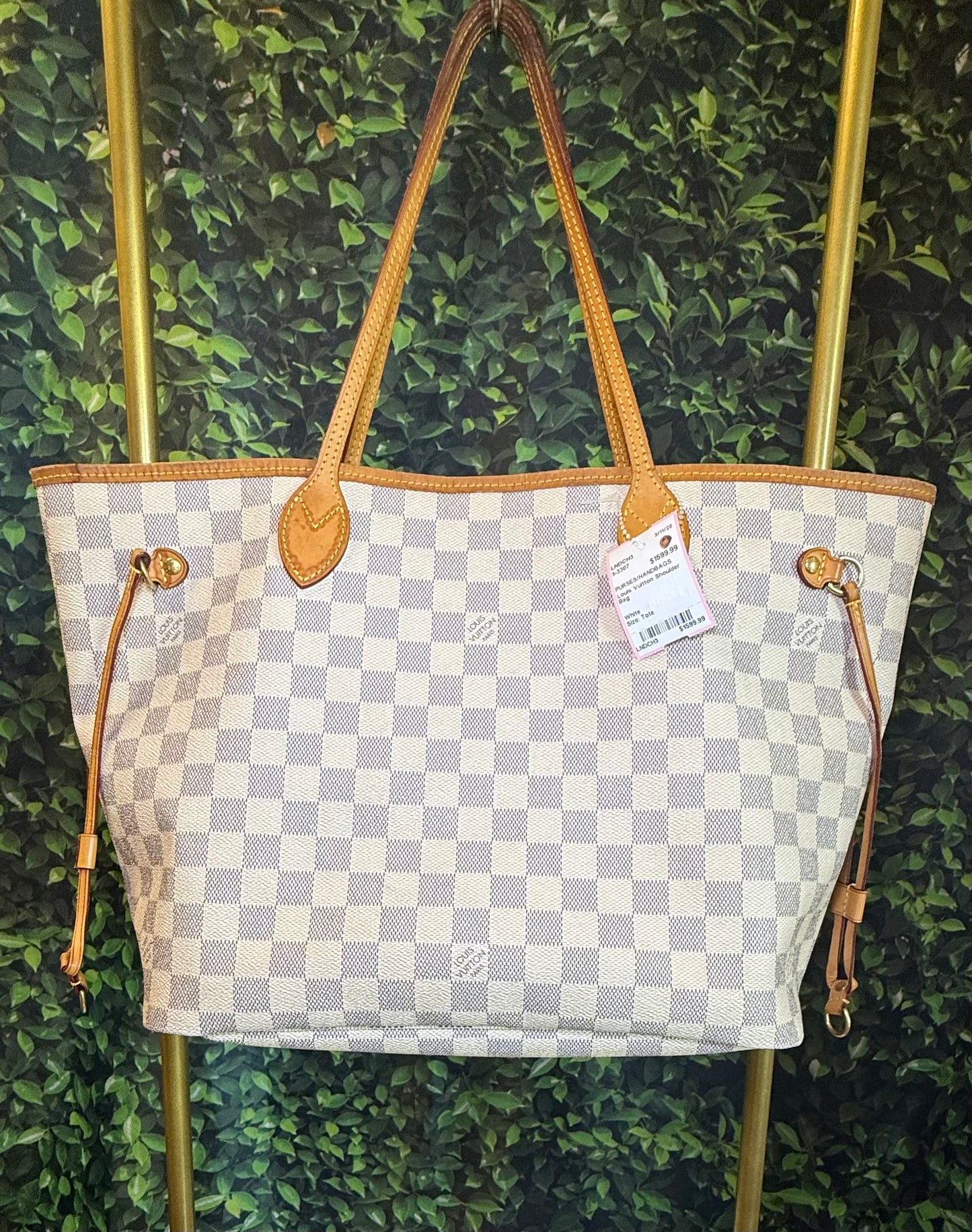 Louis Vuitton Neverfull MM Damier Azur shoulder bag