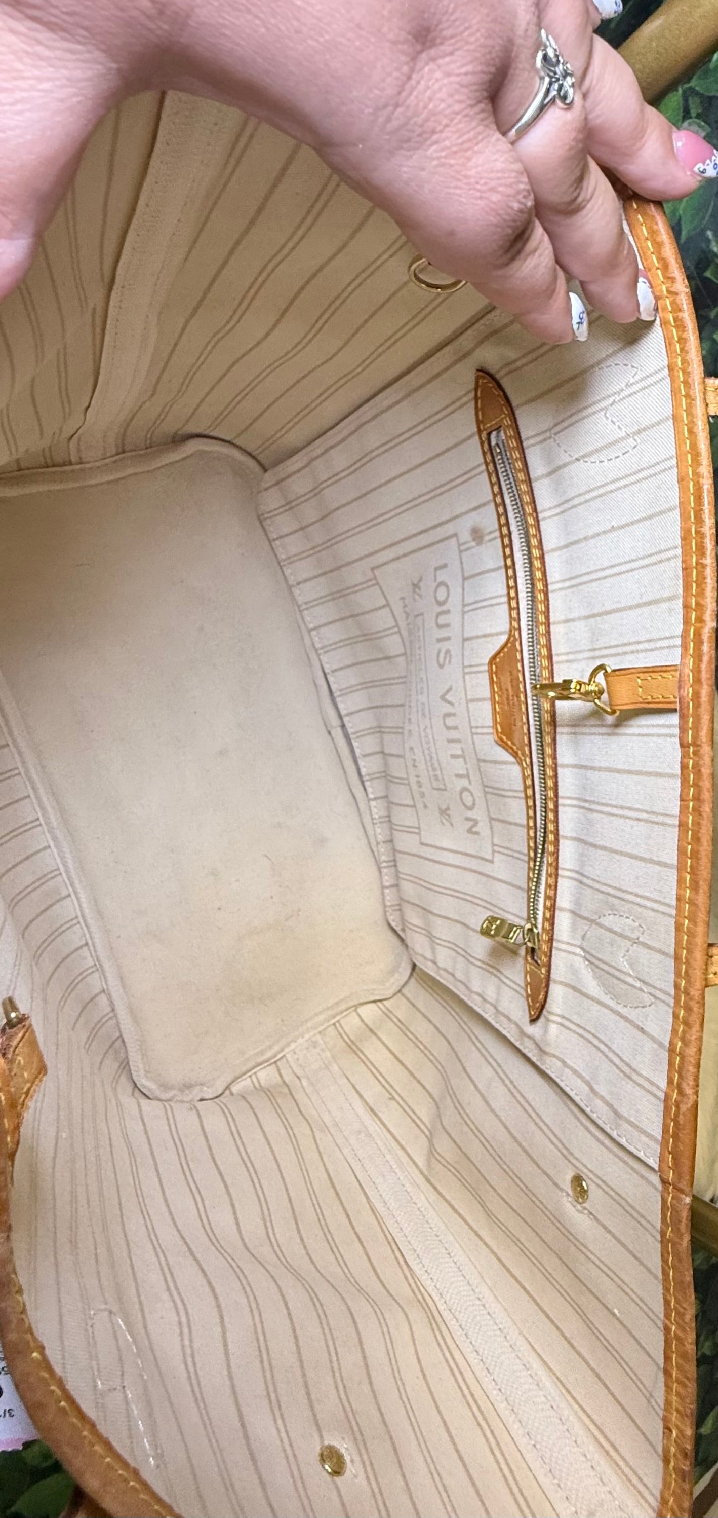 Louis Vuitton Neverfull MM Damier Azur shoulder bag