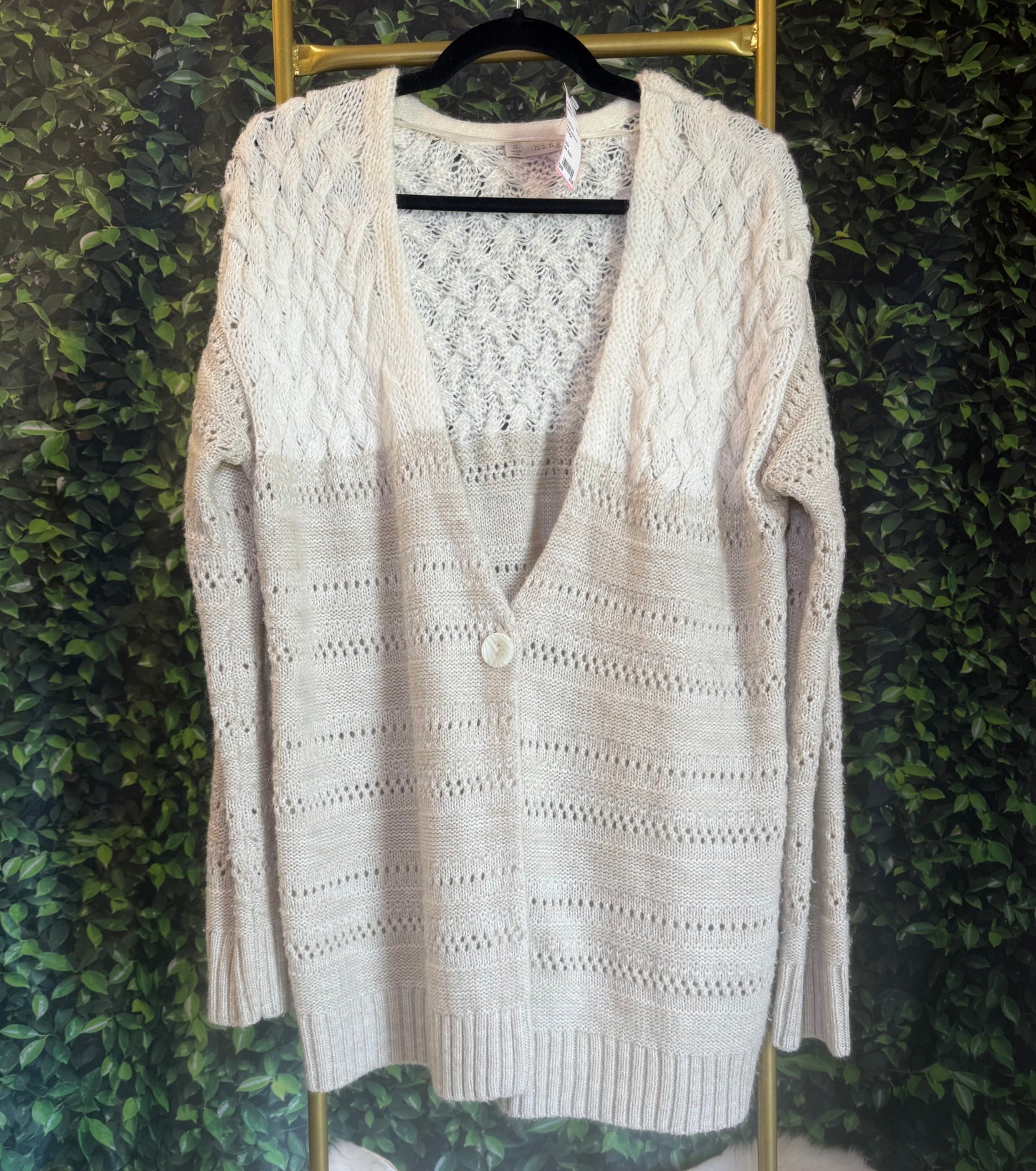 Hinge long sleeve cardigan